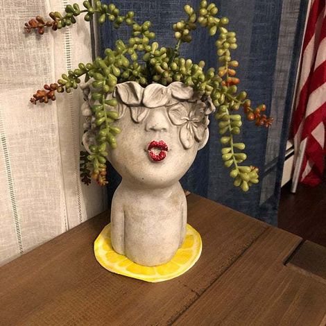 de pots de fleurs en résine sculptures décoratives en forme