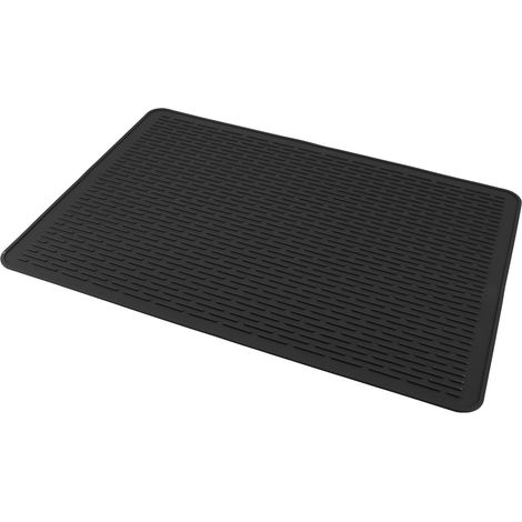 Non-slip, heat-resistant silicone dish drying mat for kitchen countertops, under-sink tables, drawer liners, and countertop decoration. (1/5)