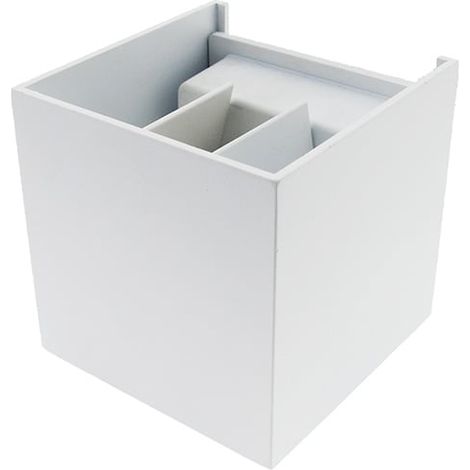 IluminaShop - Aplique de Pared LED 12W CCT Aluminio Blanco Doble Cara Cube IP54  3000+4000+6000 (1/5)