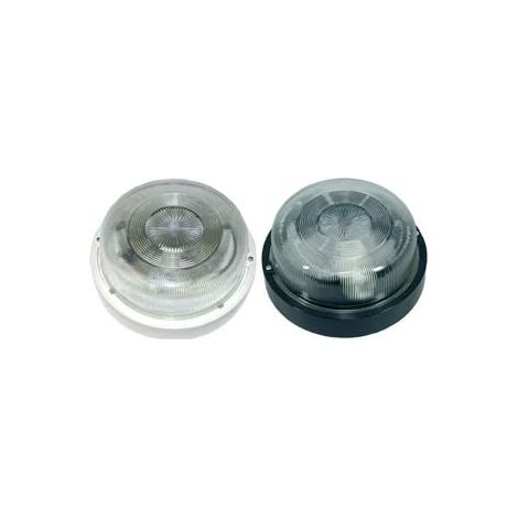 PLAFONIERA TONDA IN POLIPROPILENE SENZA GABBIA max 60w IP44 ø 200x90h. colore nero