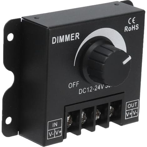 Variateur de lumière LED monochrome 30 A à 1 canal PWM, régulateur de gradation réglable 12-24 V CC (1/5)