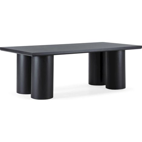 Table Salle à Manger Élégance Bois Chêne Noir - Noir profond et chêne élégant (1/3)