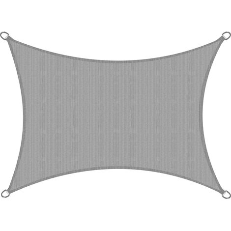 Voile d'ombrage rectangulaire 3x4m SolVision HS9, Gris