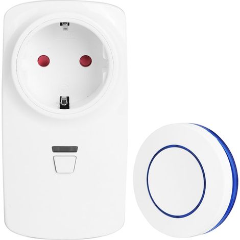 Prise sans fil avec télécommande 2000 W, interrupteur radio bleu et jaune 11 x 5,7 x 6,5 cm, contrôle à distance des appareils (1/5)