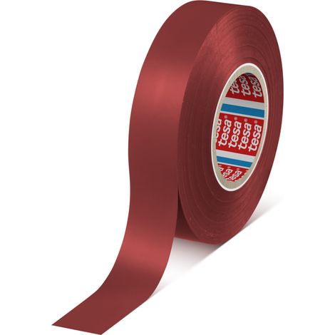 Ruban d'isolation électrique Tesa TESA en PVC Rouge 33m x 19mm x 0.126mm ( Prix pour 1 )