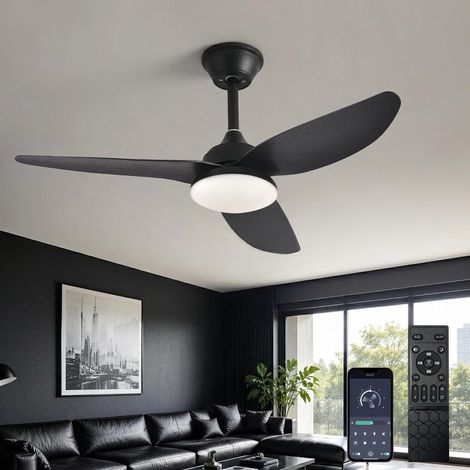 100 cm LED Deckenventilator mit Licht, DC Motor leise & reversibel, 6 Geschwindigkeiten, dimmbar, Memory Funktion, Fernbedienung für Schlafzimmer und Wohnzimmer (1/5)