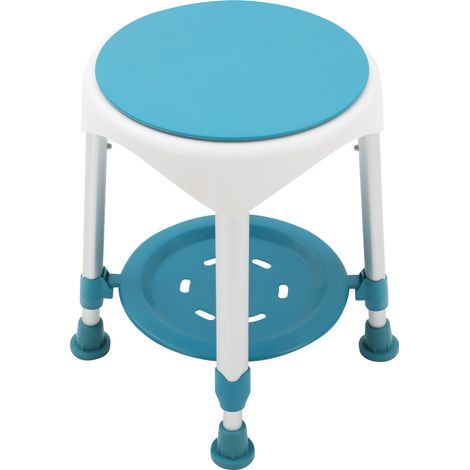 Chaise de Douche Pivotante 360° Réglable en Hauteur – Tabouret de Douche Antidérapant en Aluminium, Siège de Bain Léger pour Seniors et Personnes à Mobilité Réduite (1/5)