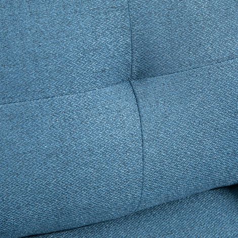 Fauteuil contemporain bleu 72x70x80 cm, siège capitonné en lin viscose, parfait pour séjour et chambre (1/5)