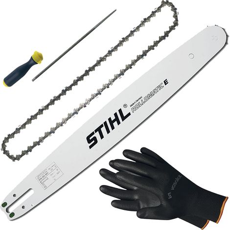 Kettensäge Zubehör - Sägekette 30cm Picco Micro Mini 3 Ersatzkette + Schwert 30cm + Feilenheft mit Feile 4mm (1/5)