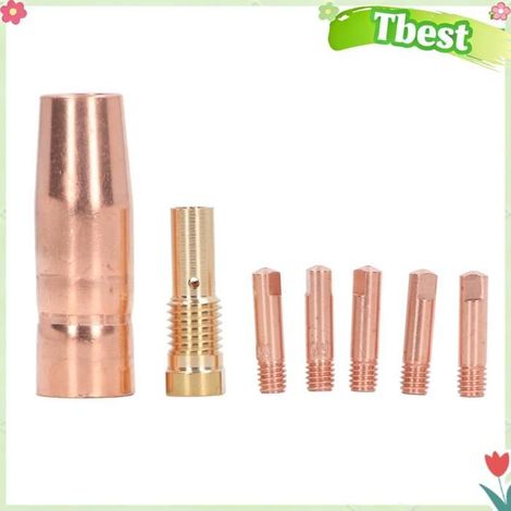 Embouts de soudeur MIG, accessoires de soudage MIG en laiton, kit d'accessoires pour pistolet de soudage, installation facile pour (1/4)