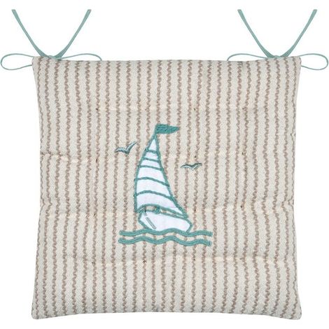 Galette de chaise marine 38x38 cm Marin