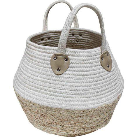 Panier de Rangement Déco "Osinella" 32cm Blanc (1/2)