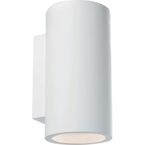 Applique BANJIE in gesso bianco verniciabile a luce biemissione 24 cm. (1/3)