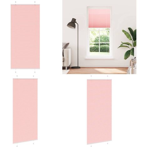 vidaXL Plissee Rosa 85x200 cm Stoffbreite 84,4 cm Polyester (1/5)