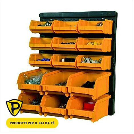 Pannello a Parete Porta Contenitori Vaschette Minuteria Viti Utensili ArtPlast (1/8)