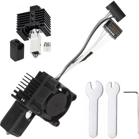 Verbessertes Ganzmetall-Hotend für BambuLab P1S/P1P/X1/X1C, 0,4 mm Edelstahldüse, integrierte Struktur, hohe Geschwindigkeit und hohe Temperatur, Ersatz-Hotend für 3D-Drucker (1/5)