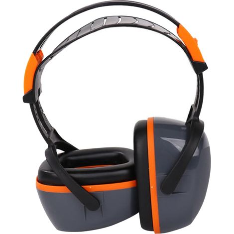 Casque Anti-bruit Léger et Confortable avec Protection Auditive Avancée pour Dormir Étudier et Travailler Design Moderne Orange et Gris (1/5)