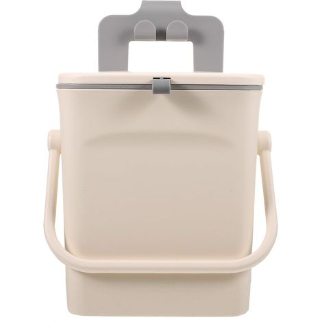 Trash Can with Lid and Handle Mini Hanging Car Trash Bin