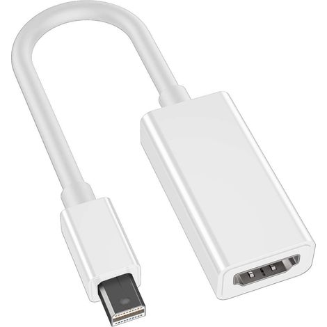 Adaptateur Mini DP vers HDMI pour MacBook Air/Pro, Microsoft Surface Pro 3/4, Mac Mini, moniteur, projecteur, etc. (1/5)