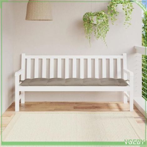361629 Coussin de banc de jardin taupe 180x50x7 cm tissu oxford (1/5)