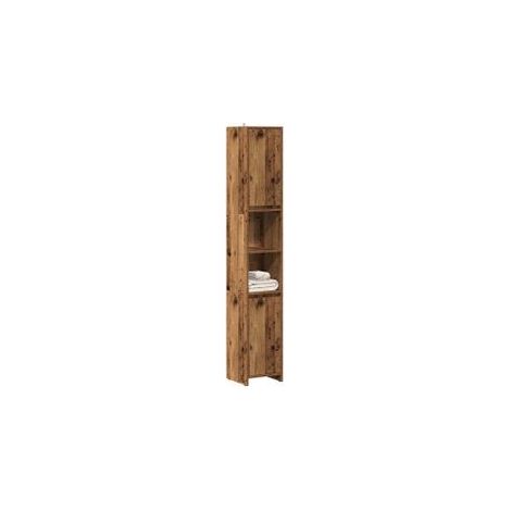 Armoire salle de bain vieux bois 30x30x183,5 bois ingénierie (1/5)