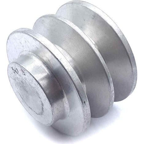 Poulie trapézoïdale aluminium moyeu plein SPA50/2ALU