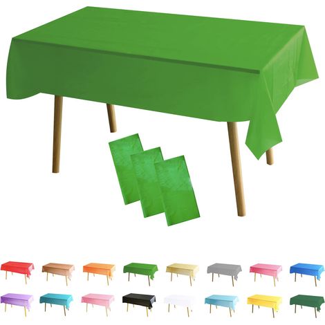 3 Pièces Nappe Rectangle (137 x 274 cm) Vert Nappe de Table Anti-tâches Polyester Couverture de Table Protection de Table pour Salle à Manger, Jardin, Fête, Mariage, Maison, Banquet Halloween Noël (1/2)
