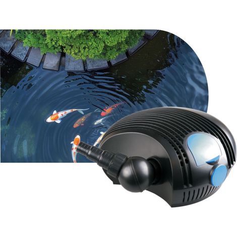 AQPOND Flux Pompa per Laghetto e Fontane da Giardino – Pompa Sommergibile ad Alta Portata per Cascate, Ruscelli e Filtri Laghetto – Design Compatto con Cavo Lungo 10 mt, 8000 lt/h (1/5)