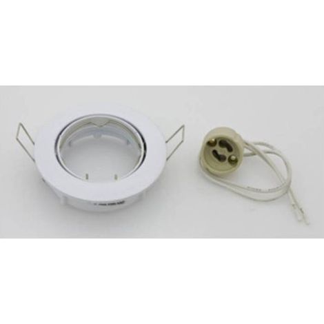 5 x FARETTO INCASSO FISSO P/LED GU10 BIANCO