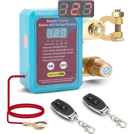 Coupe Circuit Batterie 12V avec Télécommande et Affichage LED (1/5)