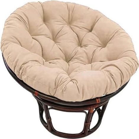 Rundes Sitzkissen für Papasan-Sessel oder Hängesessel – dick und bequem, für drinnen und draußen (1/5)