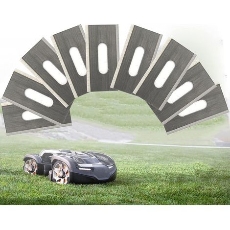 Pack of 30 stainless steel lawnmower blades, 36.5 x 18.5 x 0.65 mm – Rust-resistant – Quick installation with included screws (1/5)