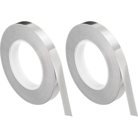 Lot de 2 rouleaux de film autocollant pour carrelage de cuisine argenté, 1,5 cm x 50 m, bande d'étanchéité imperméable pour mur de cuisine (1/4)