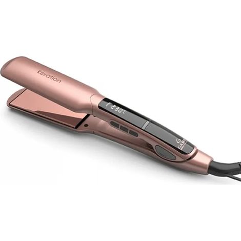 Ga.Ma X-Wide Keration plancha de pelo rosa placas anchas LCD