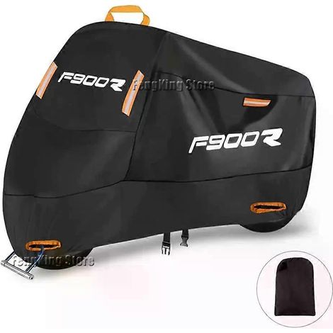 Housse de moto imperméable toutes saisons, anti-poussière et protection UV pour BMW F900R. Taille : 4XL (pour motos de 2301 à 2600 mm). (1/4)