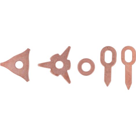 Kit de 25 anneaux de débosselage triangulaires et ronds pour carrosserie automobile, outil de réparation et de soudure. (1/5)