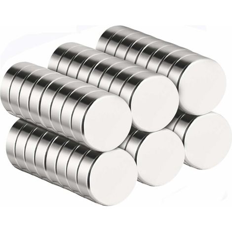 MINKUROW 50 Stück 10 x 4 mm Kühlschrankmagnet mit Aufbewahrungsbox, starke runde Magnete, Magnet für Pinnwand, Whiteboard, Pinnwand oder Bildmagnet