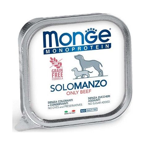 Monge Dog Monoprotein Adult Solo Manzo - Monge Dog Monoprotein Adult Solo Manzo - Vaschetta Da 150 Gr