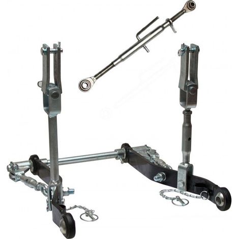 Dema – Fixation agricole 3 points pour tracteurs Cat I – attelage complet – Réglable en largeur et hauteur – Charge max. 4,5 tonnes