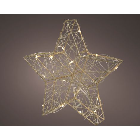 Stabile Innen-Metallstern mit Micro-LEDs, 4x20x19 Ø20 cm (1/2)