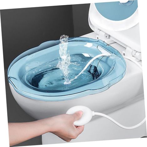 Bassin de Bain Siége Intime Femme Pet Bleu Kit de Bain Siège pour Toilette Soulagement Post-partum et Confort Périnéal Design Antidérapant pour Soins Féminins et Hygiène Intime (1/5)