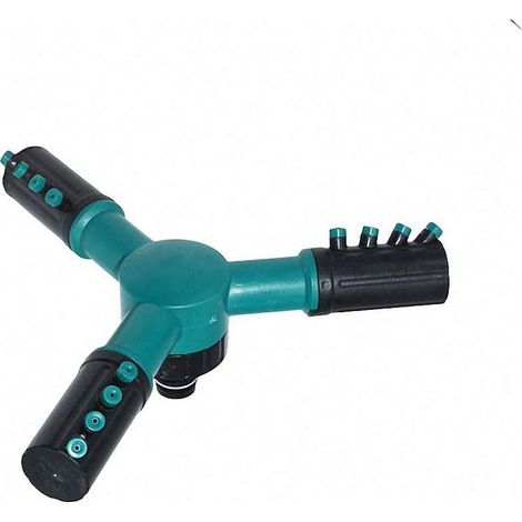 Arroseur Rotatif 3 Bras 360° avec Piquet Enfonçable, Buses Réglables, Irrigation Automatique Pelouse Jardin Potager Raccord Tuyau Standard (1/3)