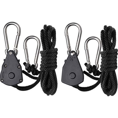 2pcs 1.8inch Adjustable Pulleys, Climbing Rope Hanging Rope Plastic Pulleys