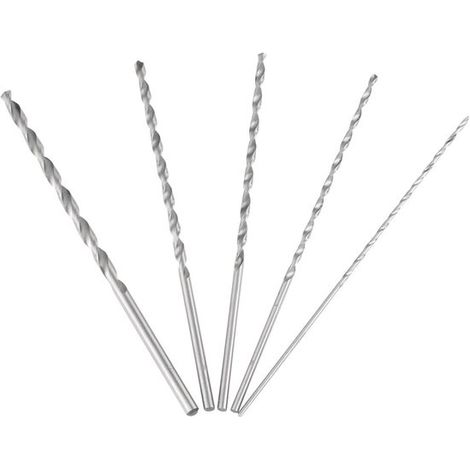 Langer Spiralbohrer-Satz für Holz, Kunststoff und Aluminium – 2–5 mm – Hochgeschwindigkeitsstahl (1/5)