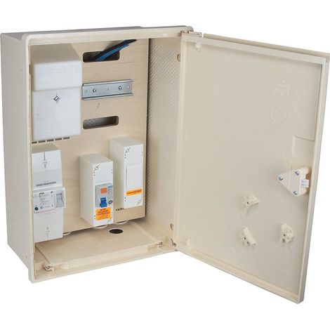 Michaud – Coffret de branchement provisoire monophasé 60A – Protection intégrée – Coupe-circuit bipolaire T00 – Interrupteur différentiel 30 mA