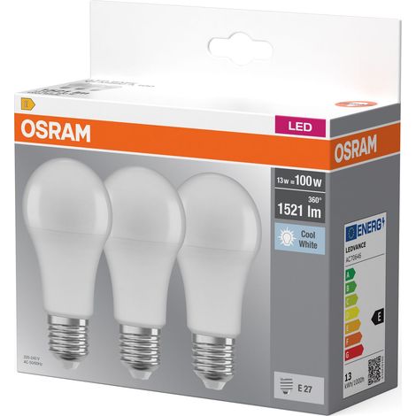 Osram – Ampoule LED E27 13W – Lumière froide 4000K – Remplacement 100W incandescent – Givrée – Éclairage général intérieur