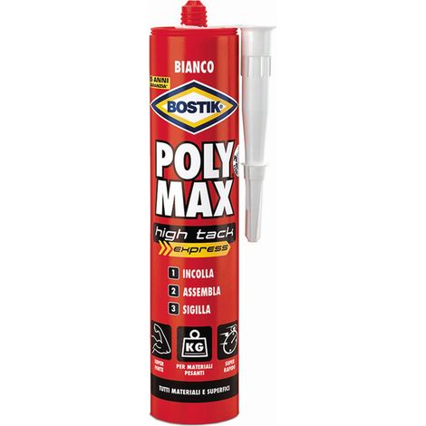 POLYMAX COLLA DI MONTAGGIO BIANCO gr.425 POLY MAX HIGH TACK EXPRESS BOSTIK (1/2)