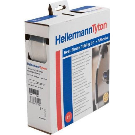 HellermannTyton tubo termorestringente trasparente in poliolefine 4m