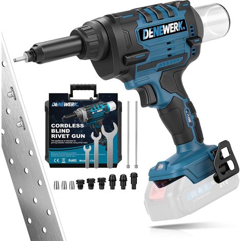 Cordless Rivet Gun Compatible with 18V, 10000N Electric Rivet Pliers, For 0.1-0.5cm Steel Blind Rivets (1/5)