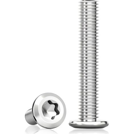 Lot de 35 vis à tête plate M6x40 mm, inox Torx (1/5)